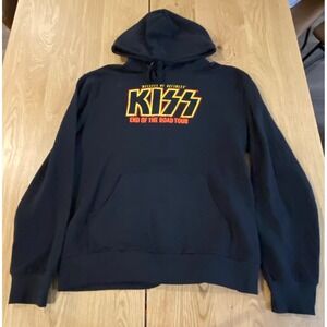 KISS Official End Of The Road Tour Black Pull Over Hoodie Jacket Unisex Music L